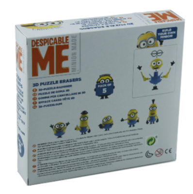 Minions 3D puzzelgum - set van 5