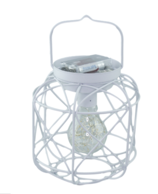 Draad LED Lantaarn SHERHONTE - Wit - Metaal - 15 x 15 x 16.5 cm