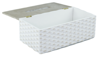 Tissuebox / Tissuehouder Lindsay - Wit - Hout - 25x14x9,5cm