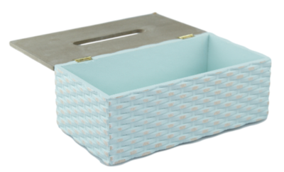 Tissuebox / Tissuehouder LINDSAY - Blauw - Hout - 25x14x9,5cm