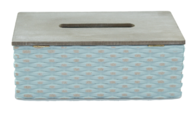 Tissuebox / Tissuehouder LINDSAY - Blauw - Hout - 25x14x9,5cm