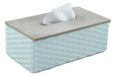 Tissuebox / Tissuehouder LINDSAY - Blauw - Hout - 25x14x9,5cm