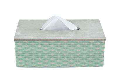 Tissuebox / Tissuehouder LINDSAY - Groen - Hout - 25x14x9,5cm