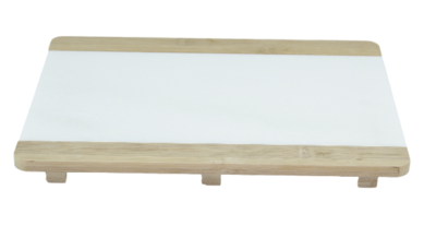 Presenteerplank JEROLD - Marmer / Bamboe - 22x31cm