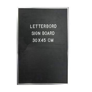 Letterbord incl. 144 letters - Zilveren omlijsting - 30x45x1.6cm