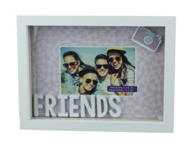 Fotolijst Friends - Wissellijst - Wit - Hout motief - 13x18cm