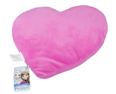 Disney Frozen vormkussen in hartvorm - Paars/Blauw - 33x30x5cm
