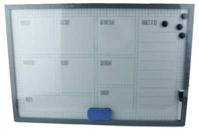 Weekplanner Memobord incl. Magneet & Marker Joep - Whiteboard - Week Planner - Weken - Magneet bord - Schrijfbord - 60x40cm