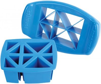 FunBites - Blauw - Driehoek stukjes - fruitsnijder - broodsnijder - Kind