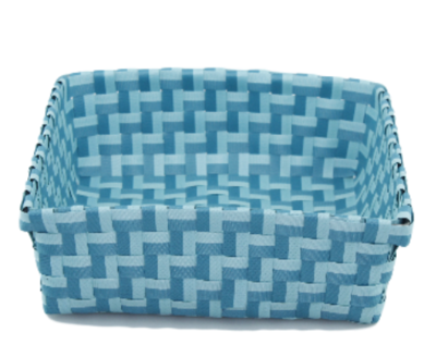 Gevlochten opbergmandjes SONNY - set van 4 - Blauw - mandjes - opbergbakjes