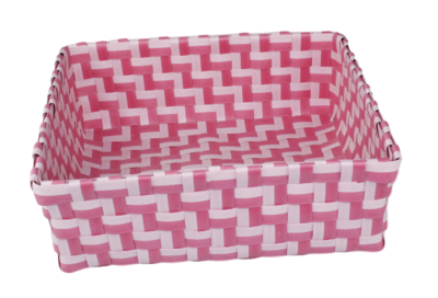 Gevlochten opbergmandjes SONNY - set van 4 - Roze - mandjes - opbergbakjes