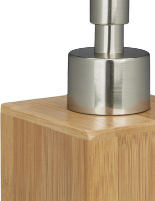 Bamboe Zeeppompje / dispenser - 7 x 7 x 17 cm
