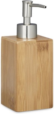 Bamboe Zeeppompje / dispenser - 7 x 7 x 17 cm