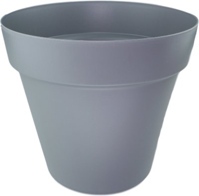 Bloempot JEROME (Maat L) - Grijs - Ø30 cm - 26.5 cm hoog - Rond
