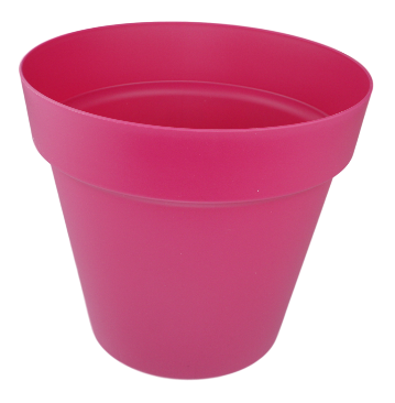 Bloempot Jerome (Maat M) - Fuchsia - Ø25 cm - 22 cm hoog - Rond