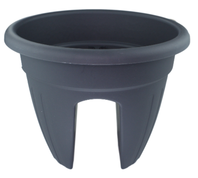 Balkon Bloempot Glenn / Balkonbak - Donkergrijs - Ø30cm - 23.5 cm hoog