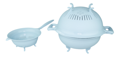 3 delig vergietset ROALD - serveerschaal - Blauw