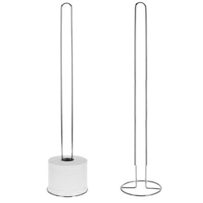 Toiletrolhouder GARETH - Zilver - h 60cm - Reserverolhouders - Voor 5 Toiletrollen