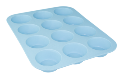 12-Muffinbakvorm PUCK - Blauw - Siliconen