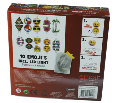 Emoji Led slinger - 10 lampjes - Multicolor
