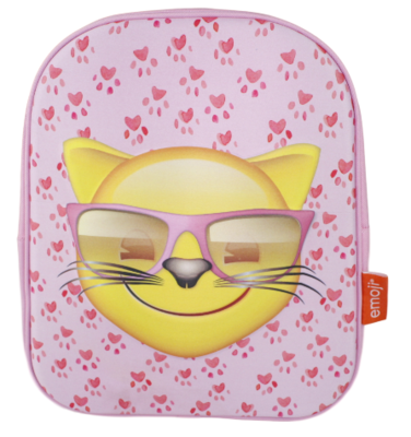 Emoji - Cool Cat Rugzak - 32 cm hoog - Leuke kat met zonnebril