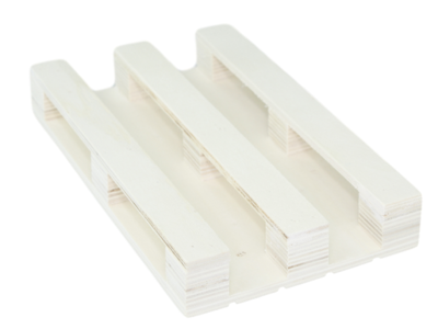 Houten pallet serveerplank - Ecru - Hout - 20x12x3cm