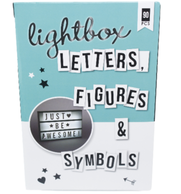 Lightbox / letterbox Letter set - Zwart - Figuren - Symbolen
