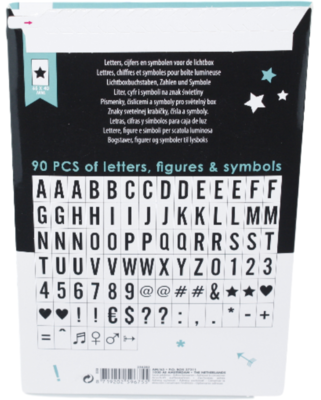 Lightbox / letterbox Letter set - Zwart - Figuren - Symbolen