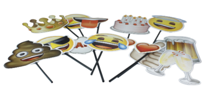 Emoji selfie kit - 13 stuks - Multicolor