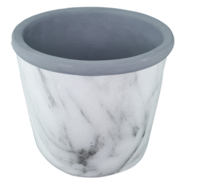 Bloempot marmer Seto - Ø18 x h16cm