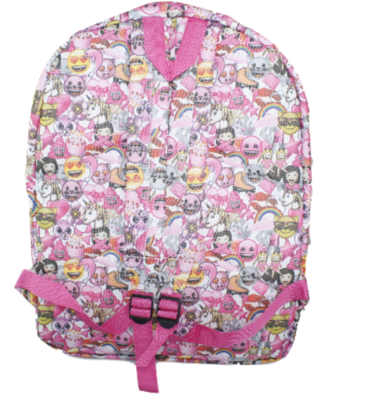Emoji rugzak - Roze - 45 cm hoog