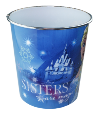Kinder Prullenbak Frozen - Blauw - Ø20,5x22cm - Prullenmand