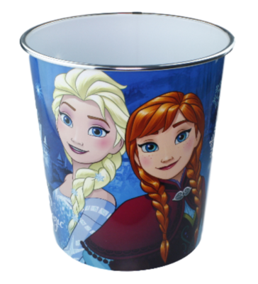 Kinder Prullenbak Frozen - Blauw - Ø20,5x22cm - Prullenmand