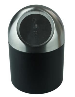 Tafelafvalbak EWOUD- Zwart/Zilver - RVS - Afvalbak - Table bin - Mini Prullenbak