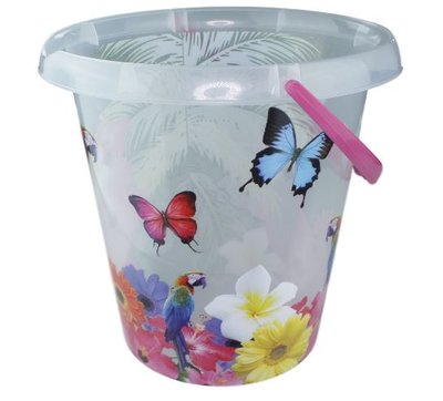 Emmer Tropical - Transparant - 12 Liter - Ø 30 cm