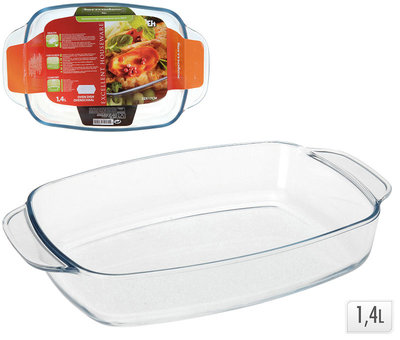 Excellent Houseware Ovenschaal MICK - Glas - 1,4L