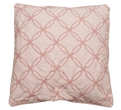 Sierkussenhoes met geometrisch patroon PATTY - Oud Roze - 45 x 45 cm