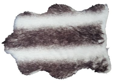 Konijnenvacht Janneke - imitatie bont - Wit/Zwart - 27.5 x 40cm