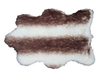 Konijnenvacht Janneke - imitatie bont - Wit/Bruin - 27.5 x 40cm