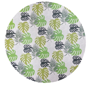 Decoratie bord met blad motief - Multicolor - Ø40cm