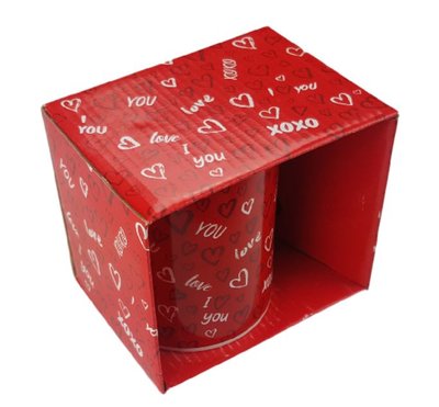Mok - XOXO - Love - Rood/Wit - Beker