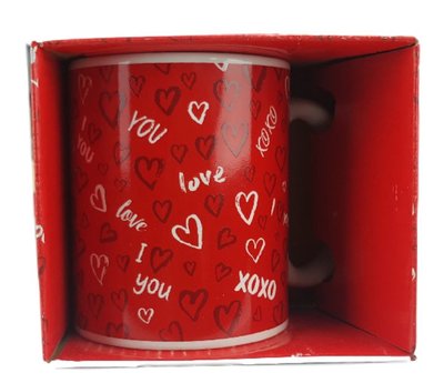 Mok - XOXO - Love - Rood/Wit - Beker