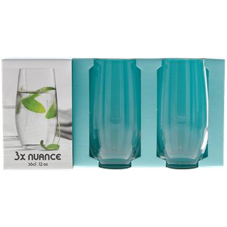 Nuance Longdrinkglazen - set van 3 - Transparant