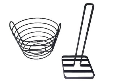Keukenrolhouder met standaard RALPH - Zwart - Metaal - 32,5cm