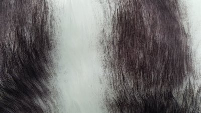 Kleine schapenvacht HEIKE - imitatie bont - Zwart/Wit - 45X70 cm