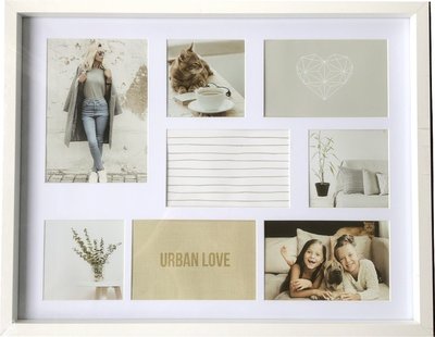 Foto collage SYLVANA - fotoframe - Wit - 8 foto's - 45x35cm
