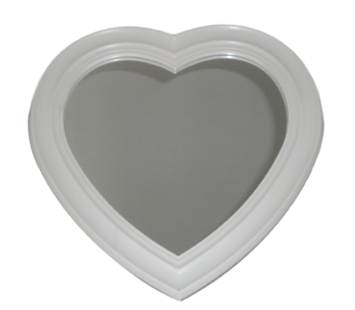 Spiegel HILOUTJE - Hart - Wit - 30 x 30.5 cm