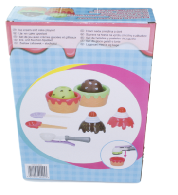 Ijs en cake maker speelset - 9 delig - Kunststof