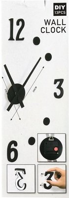 Maak je eigen (DIY) wandklok REINHARD - Zwart - MDF