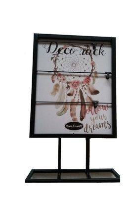 Decoratie rek metaal met klemmetjes HANSKO - Zwart - Metaal